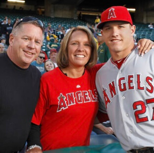Jeff Trout with his wife and son.